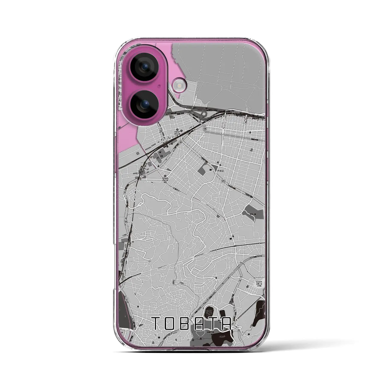 【戸畑(福岡県)】地図柄iPhoneケース(クリアタイプ)