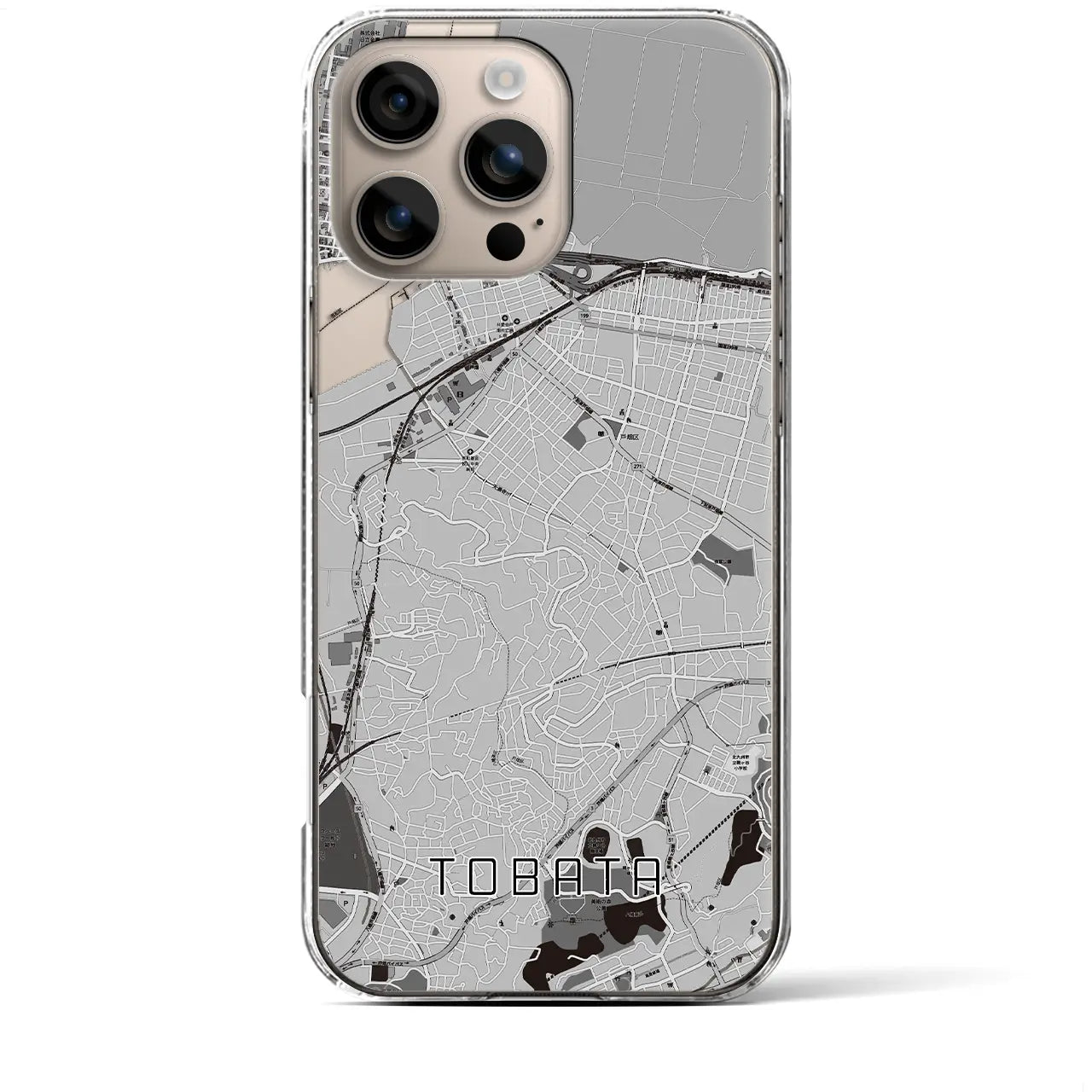 【戸畑(福岡県)】地図柄iPhoneケース(クリアタイプ)