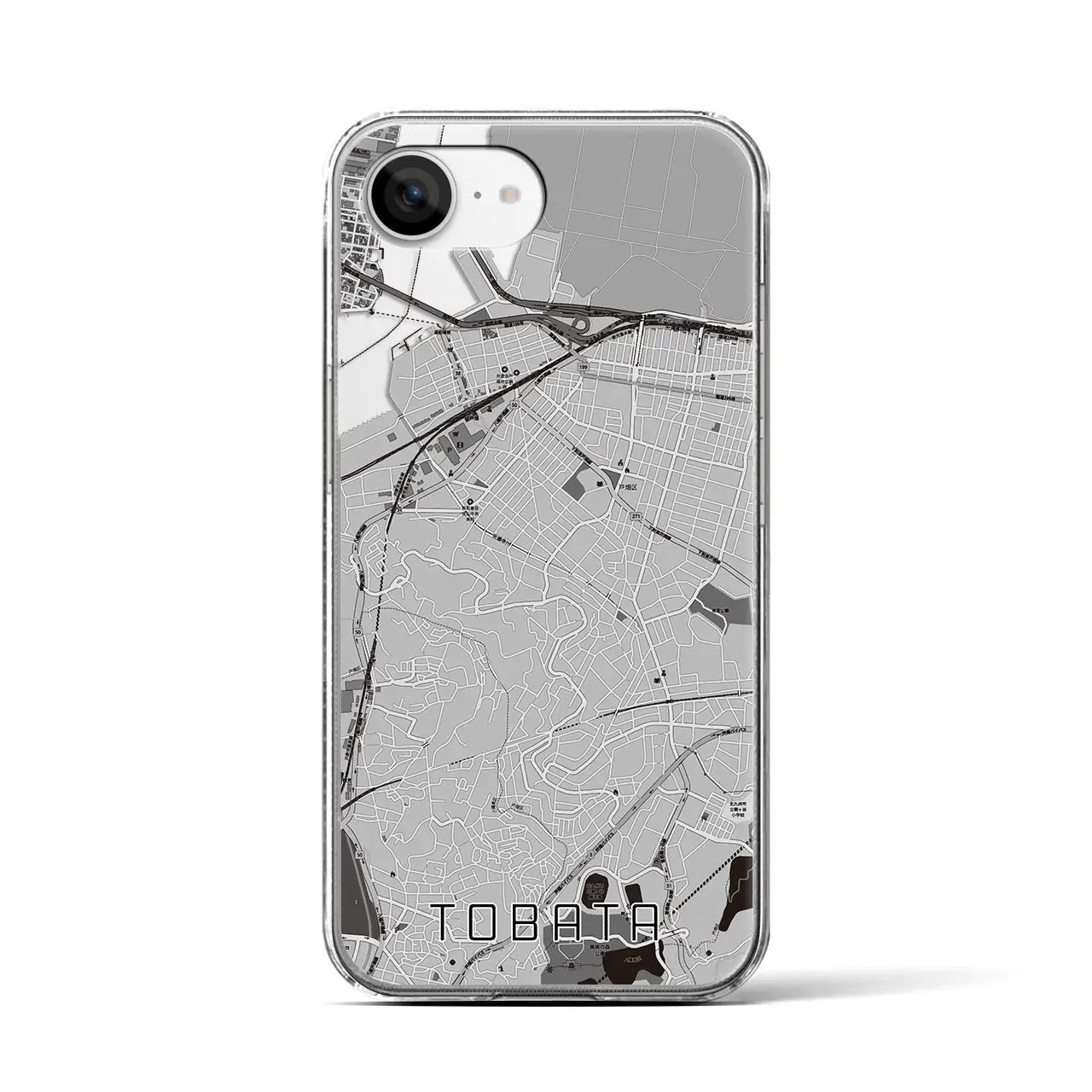 【戸畑(福岡県)】地図柄iPhoneケース(クリアタイプ)