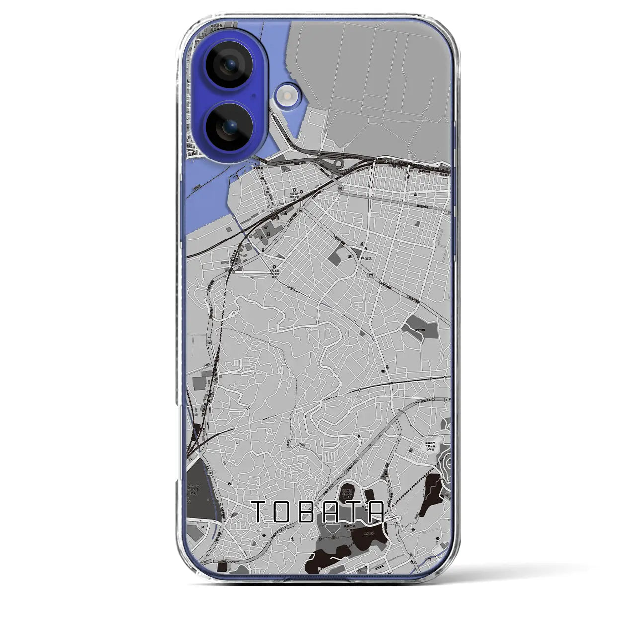 【戸畑(福岡県)】地図柄iPhoneケース(クリアタイプ)