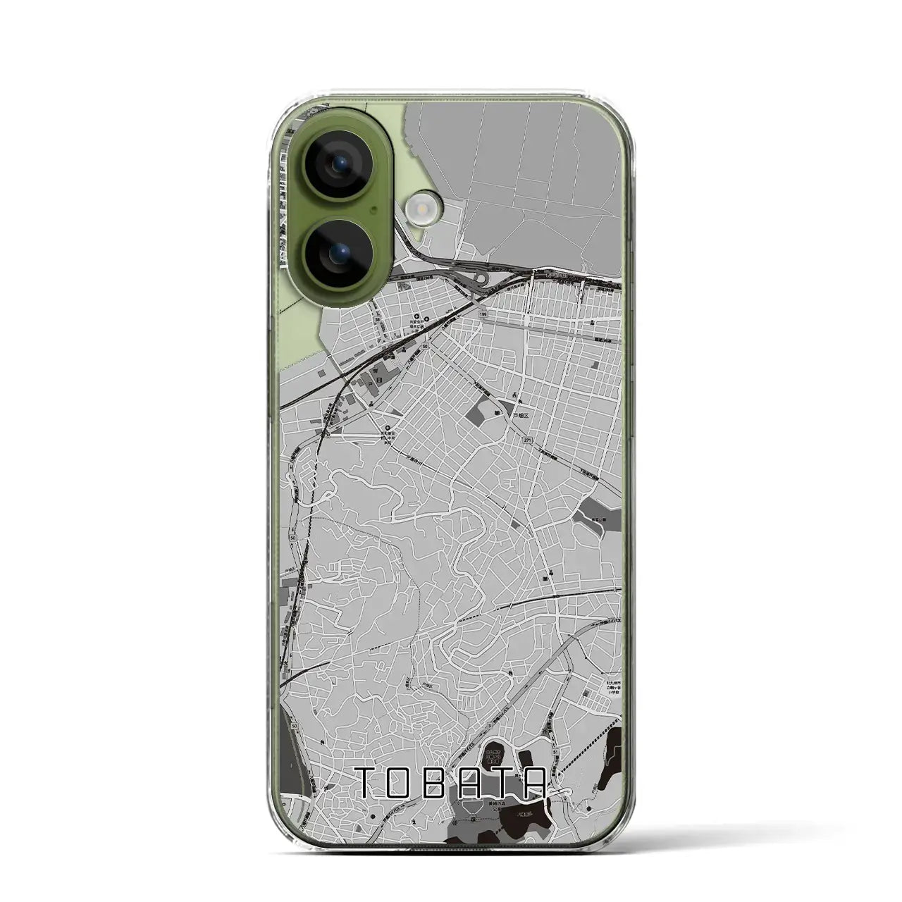 【戸畑(福岡県)】地図柄iPhoneケース(クリアタイプ)