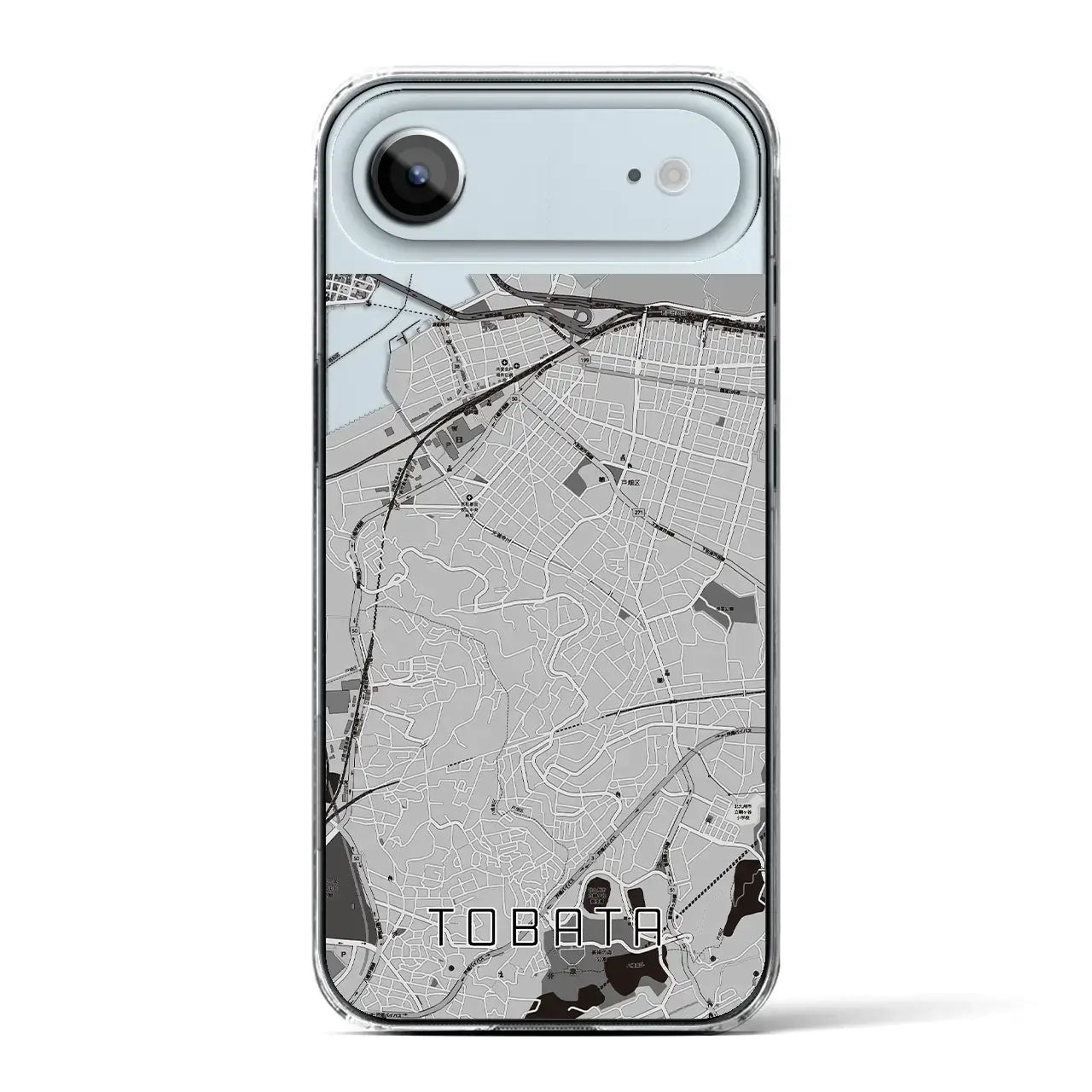 【戸畑(福岡県)】地図柄iPhoneケース(クリアタイプ)