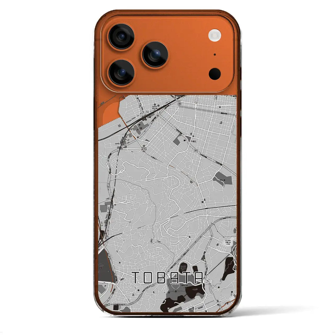 【戸畑(福岡県)】地図柄iPhoneケース(クリアタイプ)