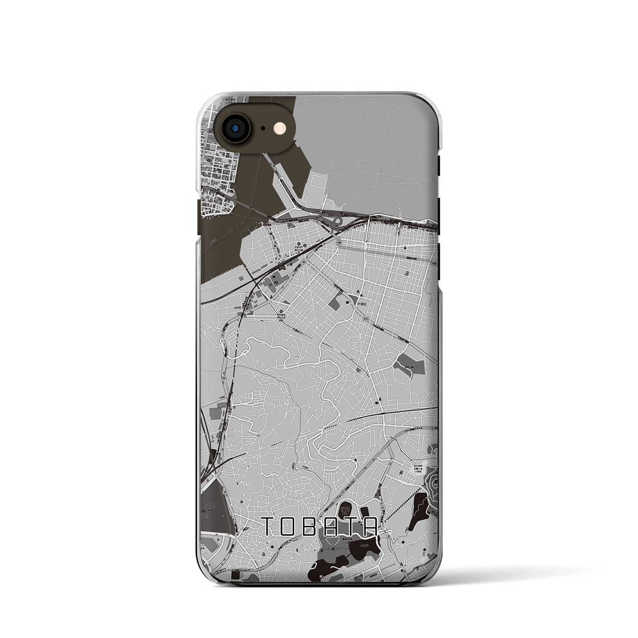 【戸畑(福岡県)】地図柄iPhoneケース(クリアタイプ)