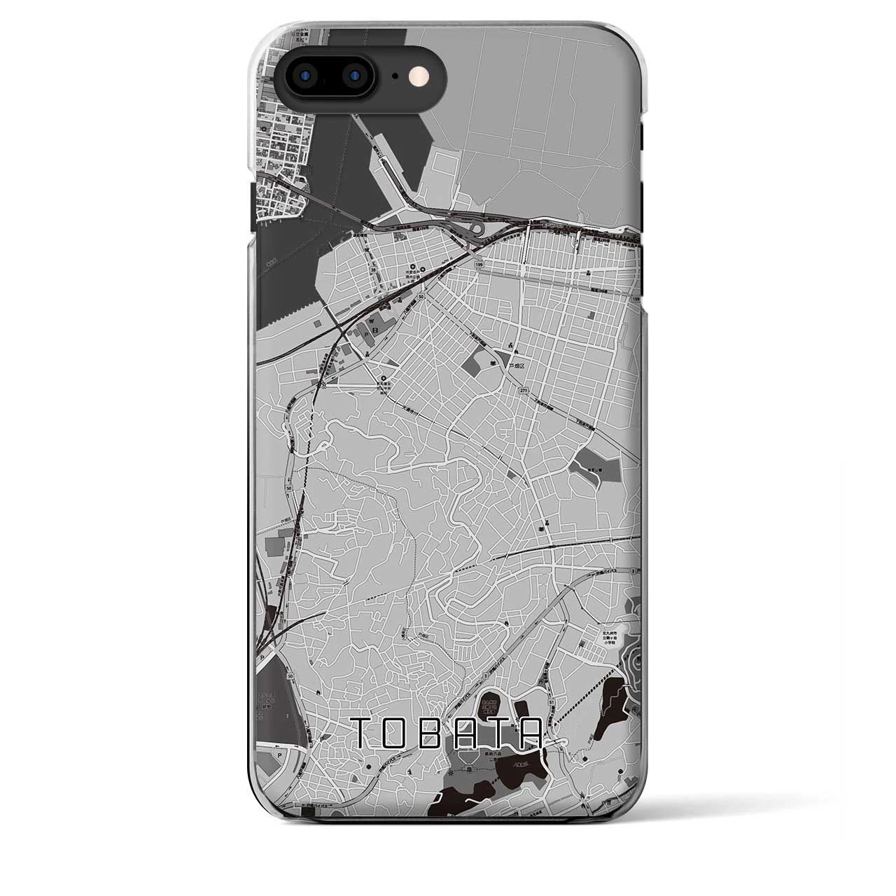 【戸畑(福岡県)】地図柄iPhoneケース(クリアタイプ)