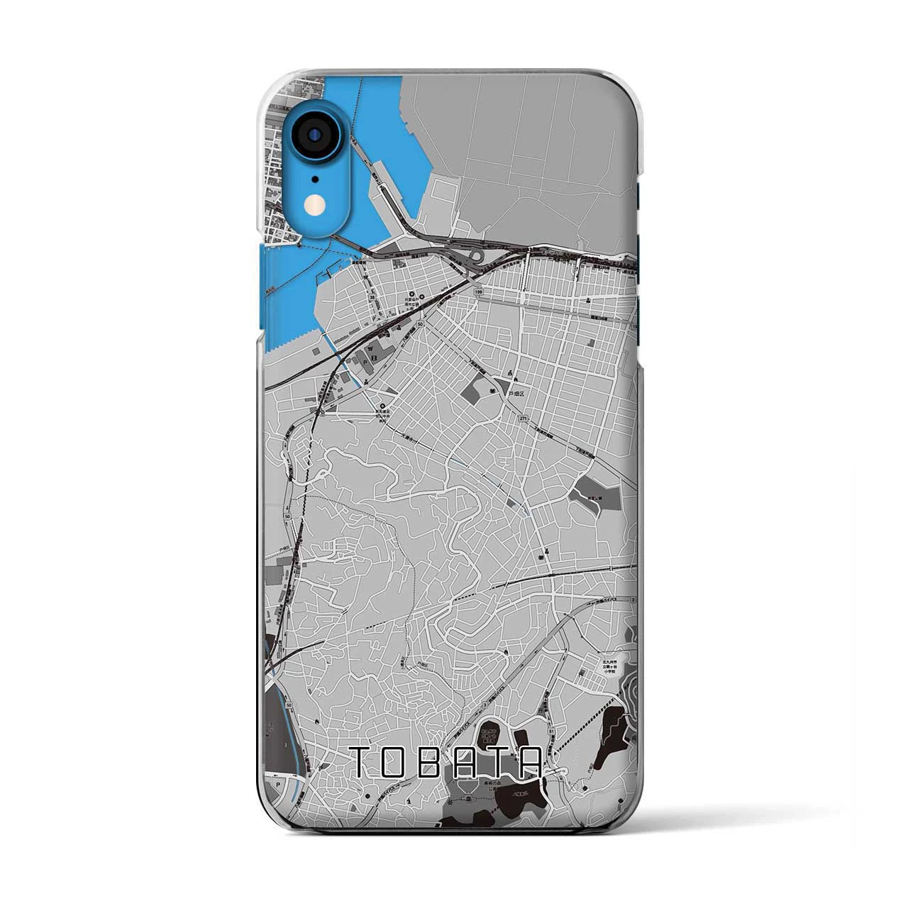 【戸畑(福岡県)】地図柄iPhoneケース(クリアタイプ)