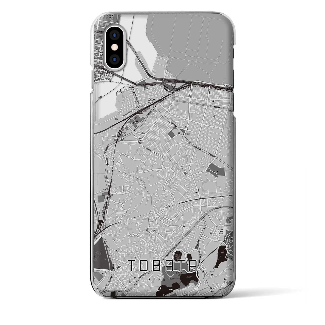 【戸畑(福岡県)】地図柄iPhoneケース(クリアタイプ)