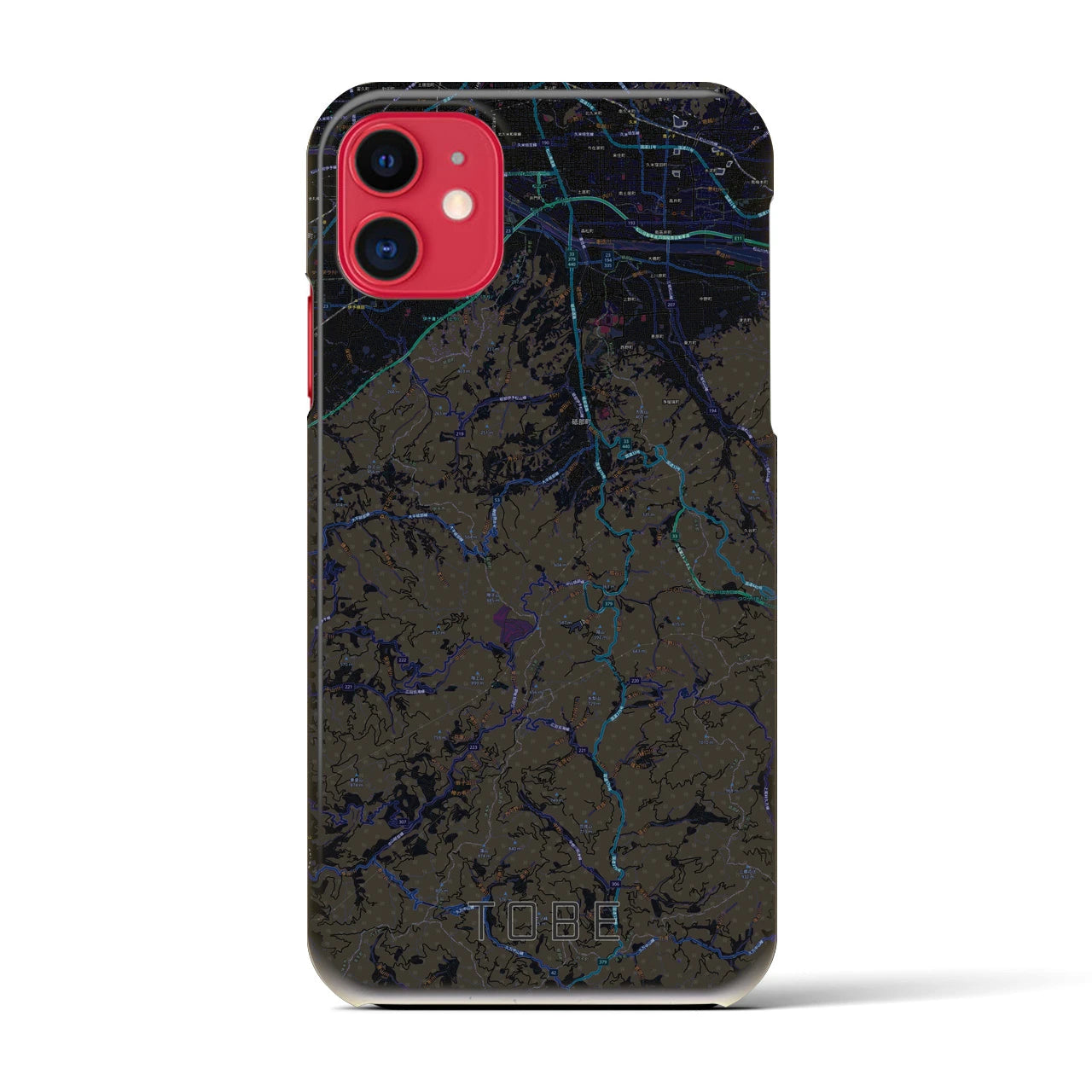 【砥部(愛媛県)】地図柄iPhoneケース(バックカバータイプ)
