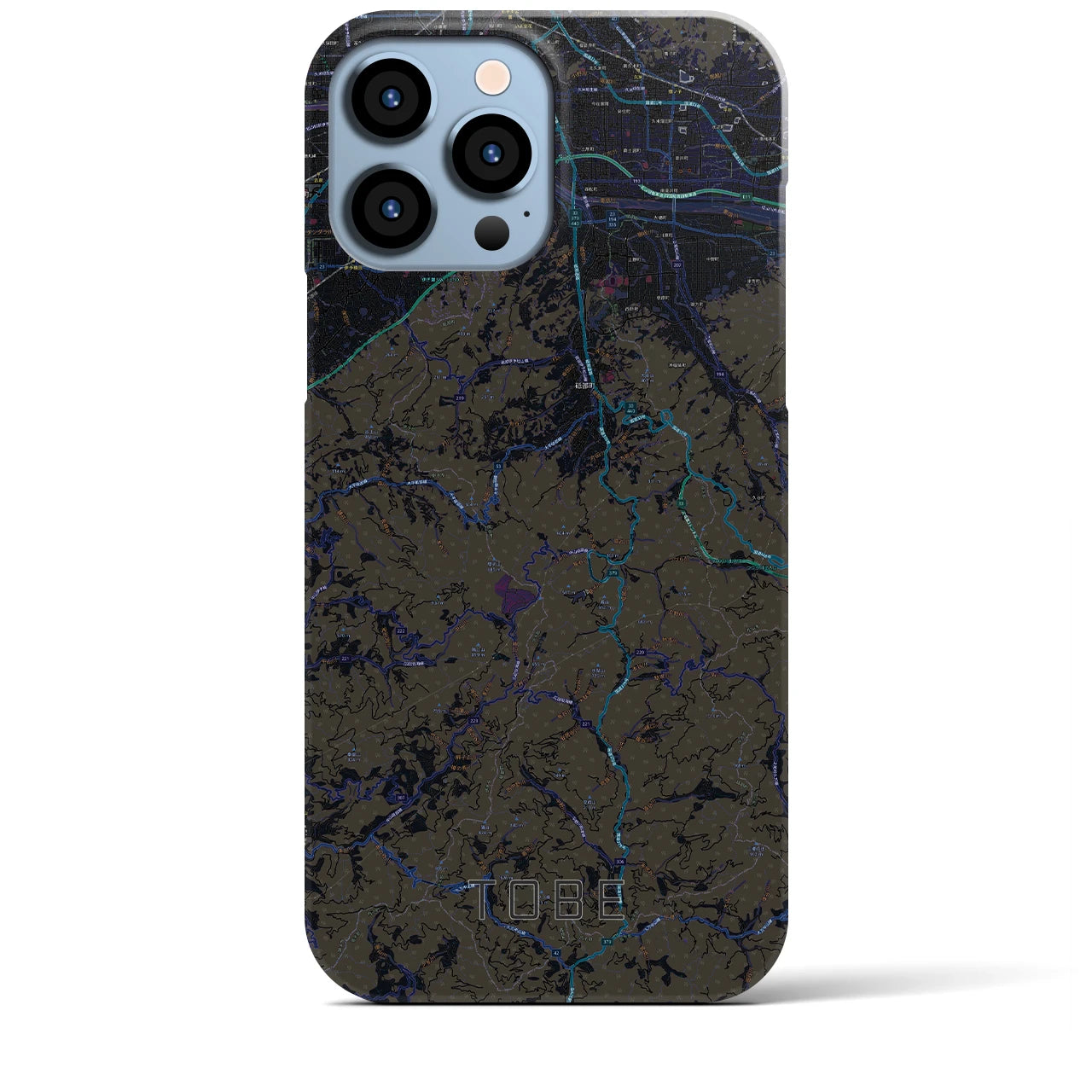 【砥部(愛媛県)】地図柄iPhoneケース(バックカバータイプ)
