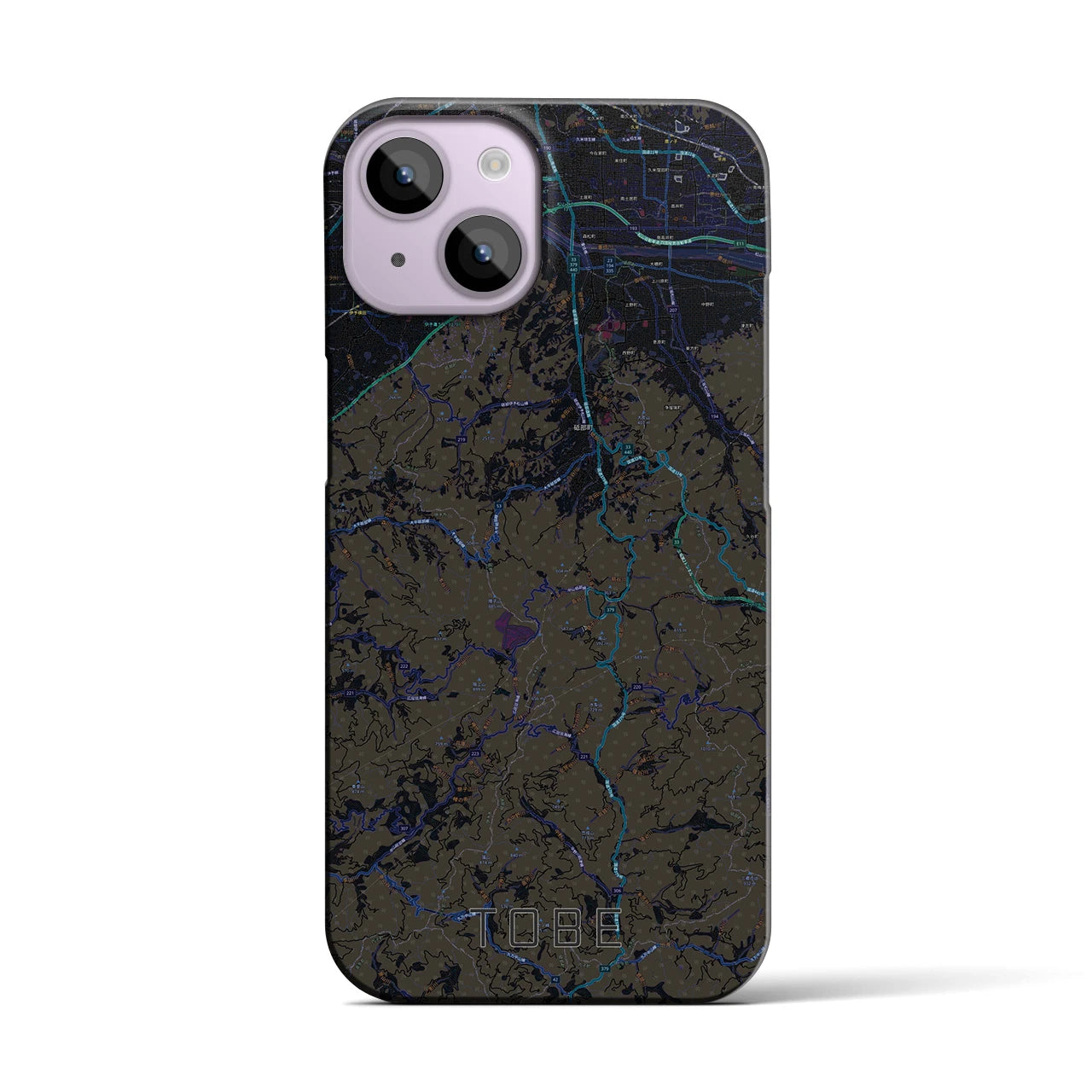 【砥部(愛媛県)】地図柄iPhoneケース(バックカバータイプ)