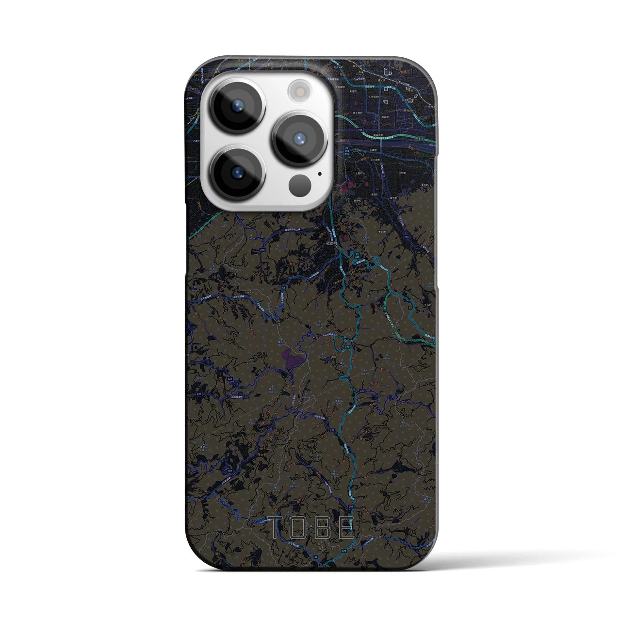 【砥部(愛媛県)】地図柄iPhoneケース(バックカバータイプ)