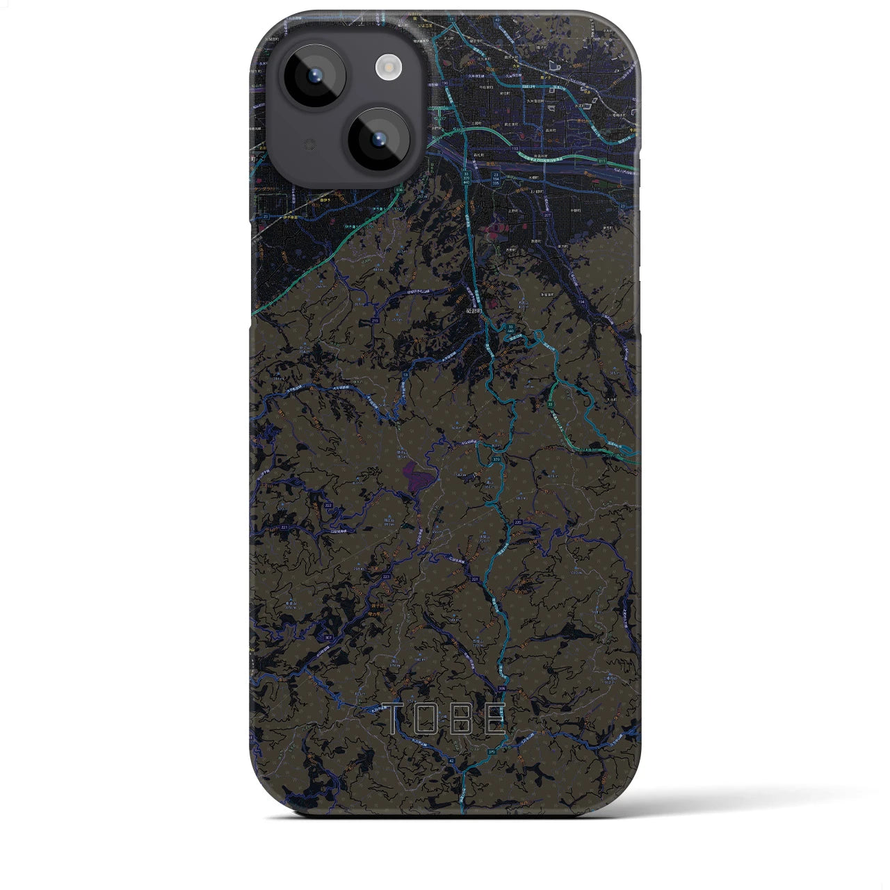 【砥部(愛媛県)】地図柄iPhoneケース(バックカバータイプ)
