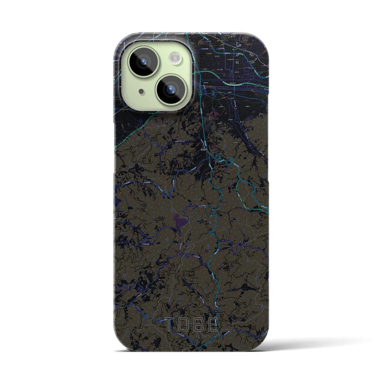 【砥部(愛媛県)】地図柄iPhoneケース(バックカバータイプ)