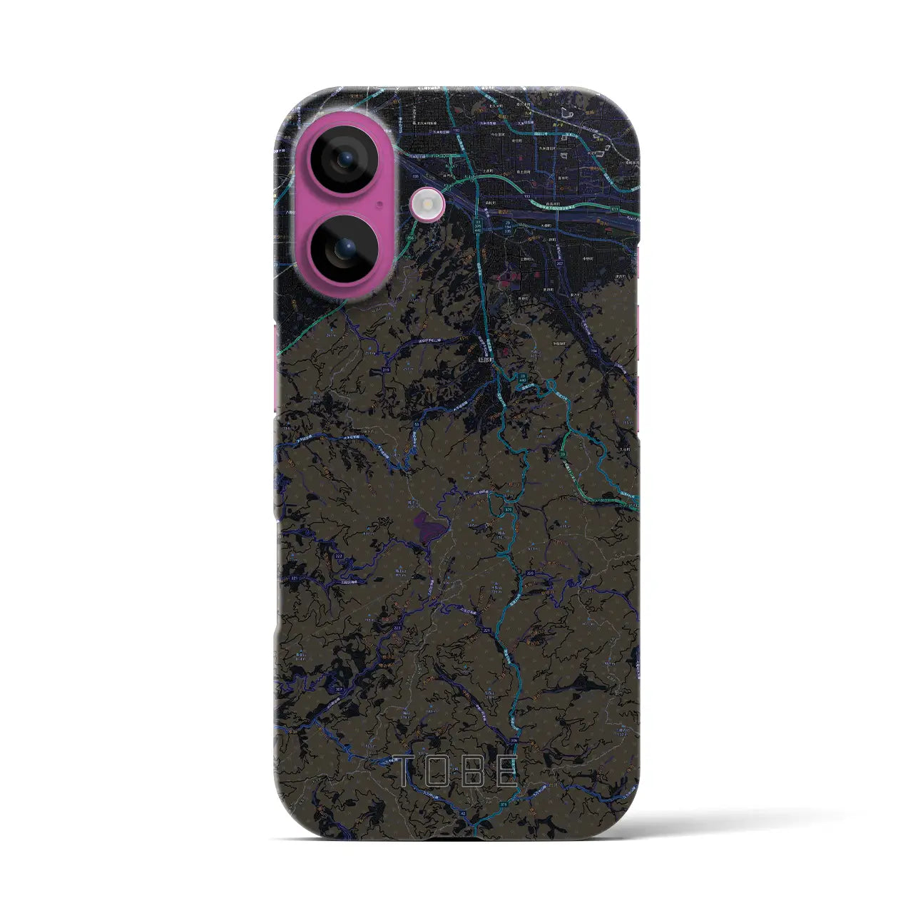 【砥部(愛媛県)】地図柄iPhoneケース(バックカバータイプ)