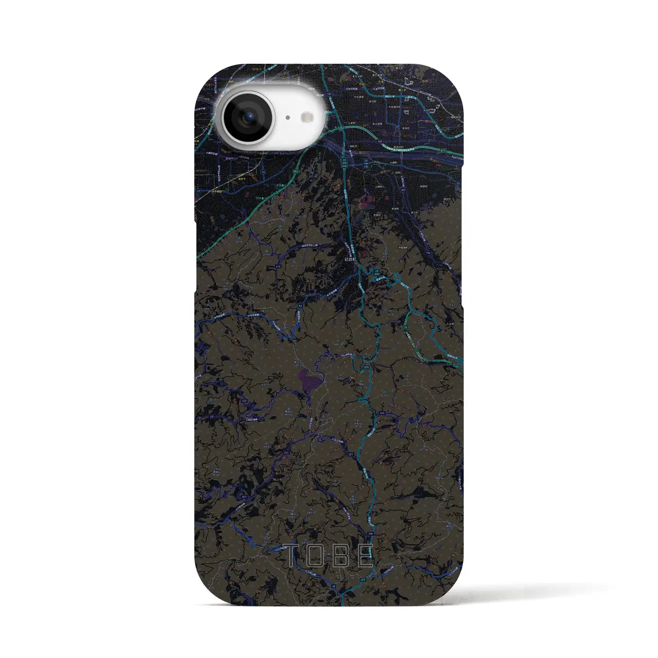 【砥部(愛媛県)】地図柄iPhoneケース(バックカバータイプ)