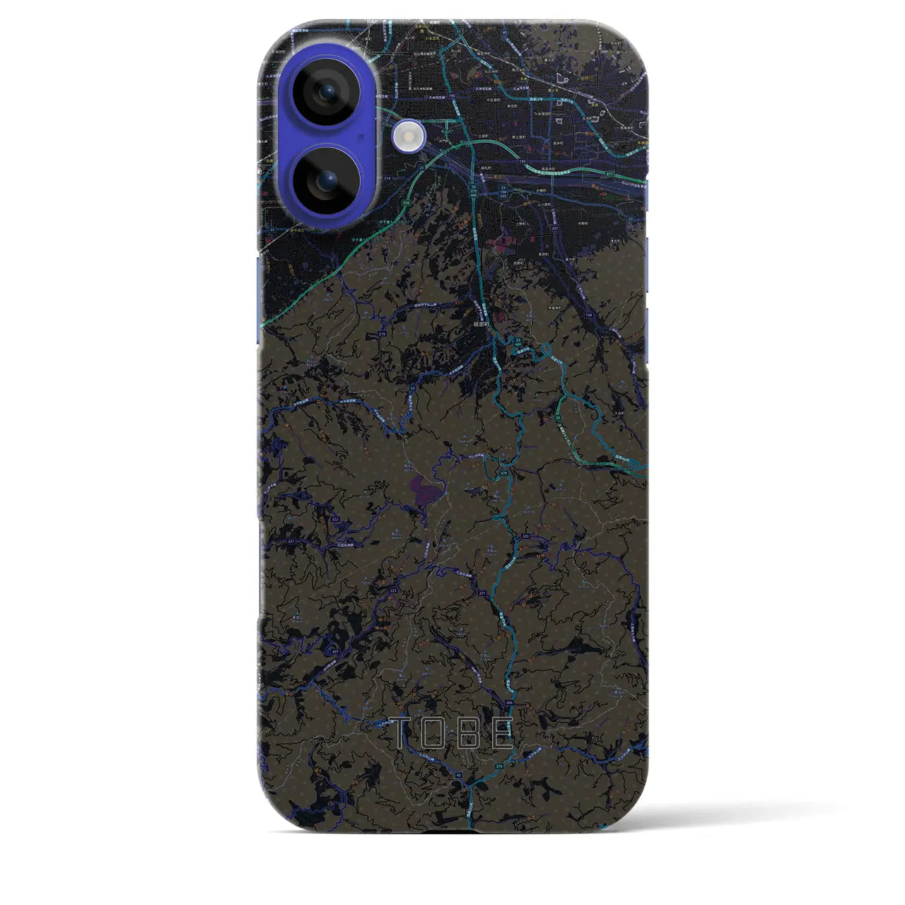 【砥部(愛媛県)】地図柄iPhoneケース(バックカバータイプ)