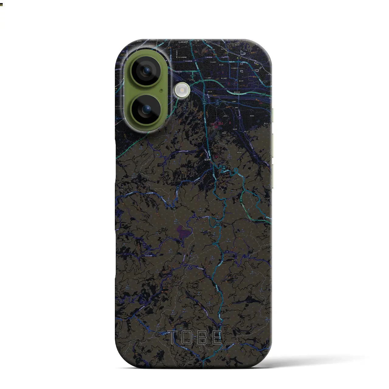 【砥部(愛媛県)】地図柄iPhoneケース(バックカバータイプ)