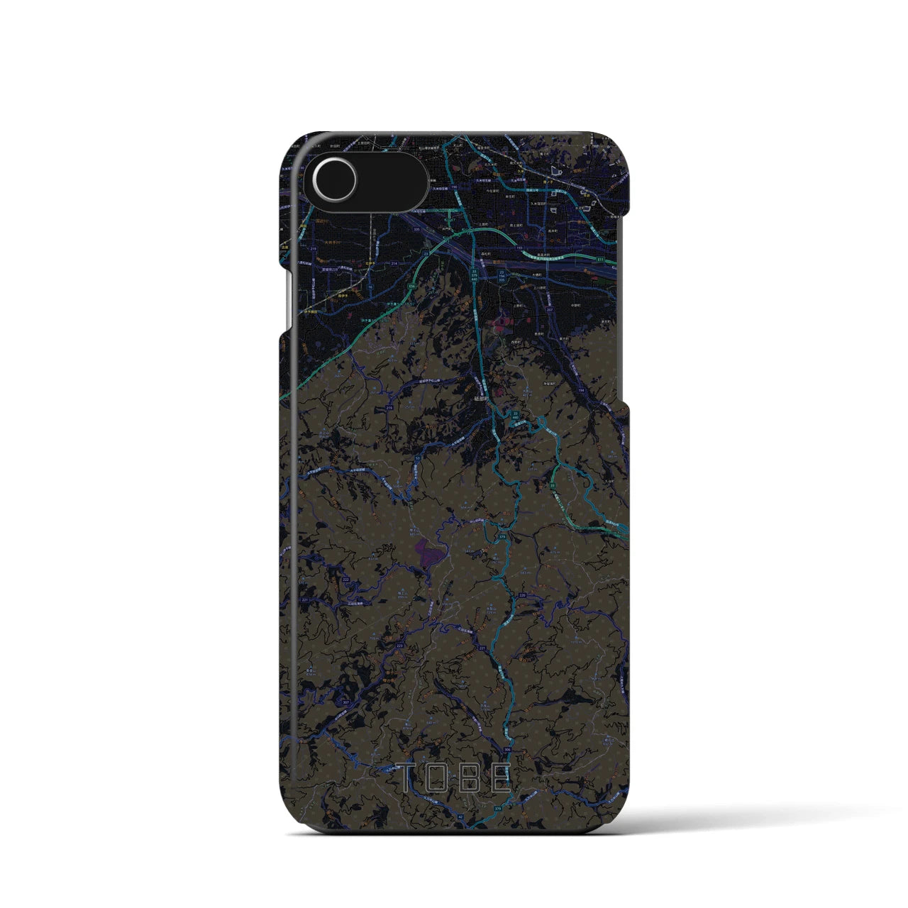 【砥部(愛媛県)】地図柄iPhoneケース(バックカバータイプ)