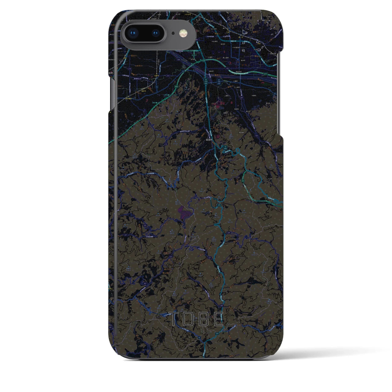 【砥部(愛媛県)】地図柄iPhoneケース(バックカバータイプ)