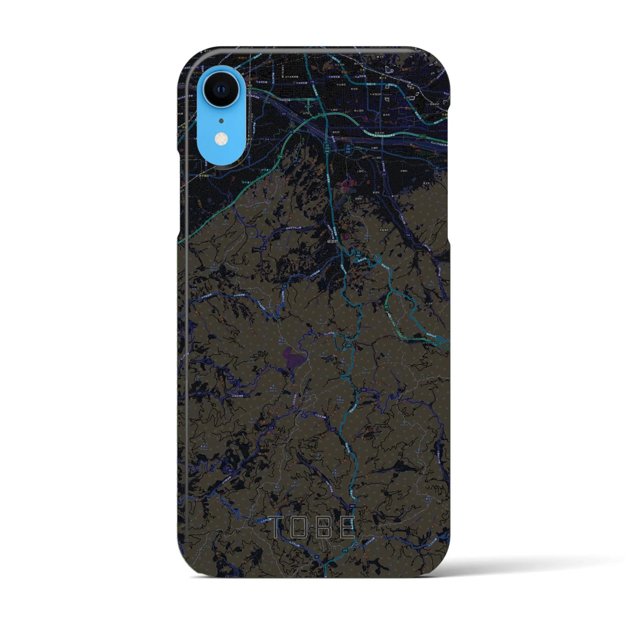 【砥部(愛媛県)】地図柄iPhoneケース(バックカバータイプ)