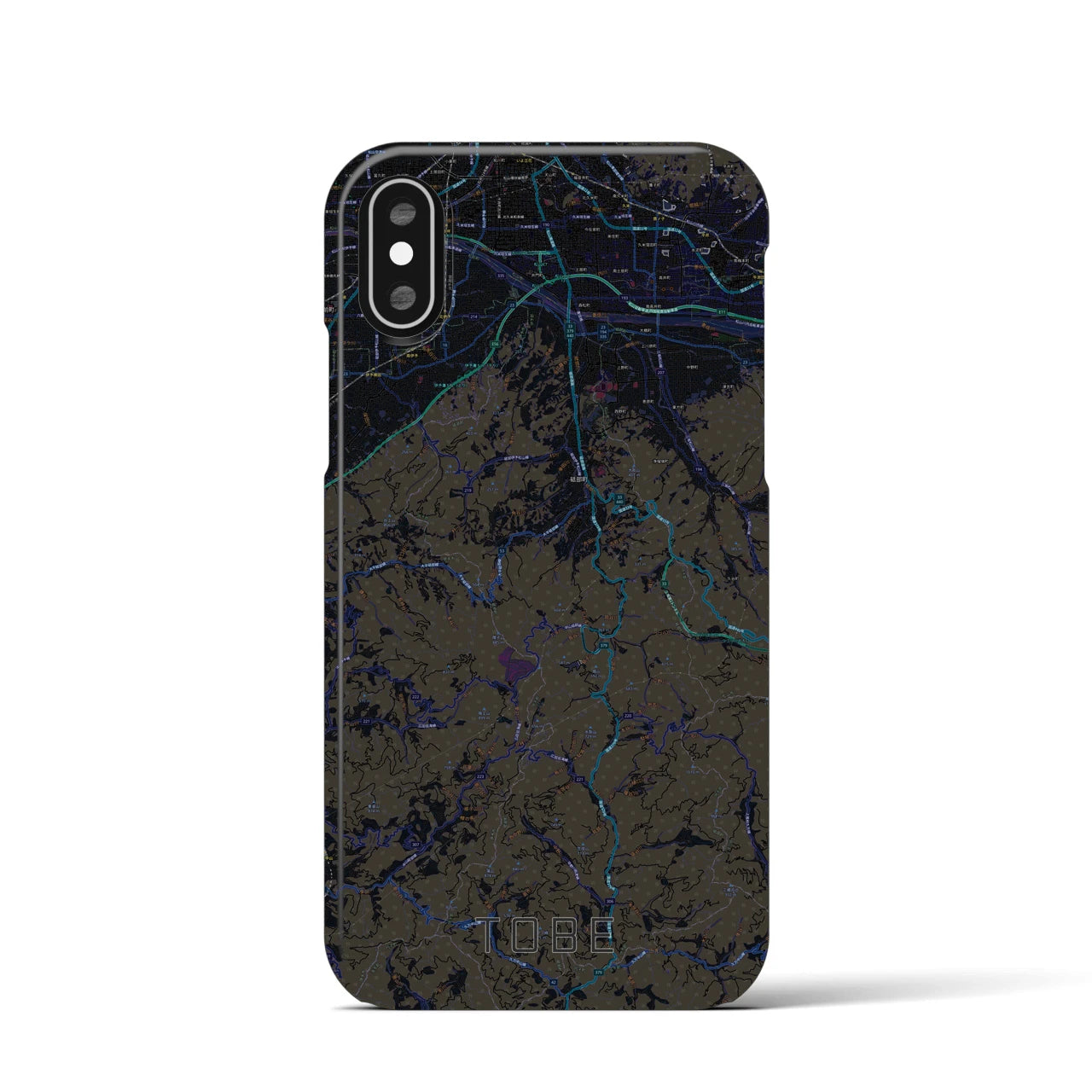 【砥部(愛媛県)】地図柄iPhoneケース(バックカバータイプ)
