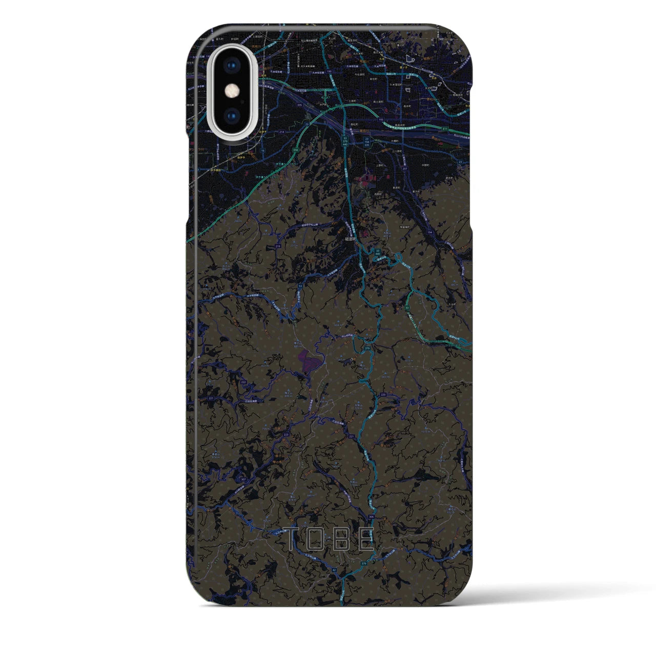 【砥部(愛媛県)】地図柄iPhoneケース(バックカバータイプ)