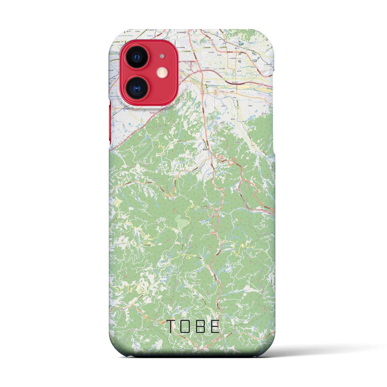 【砥部(愛媛県)】地図柄iPhoneケース(バックカバータイプ)
