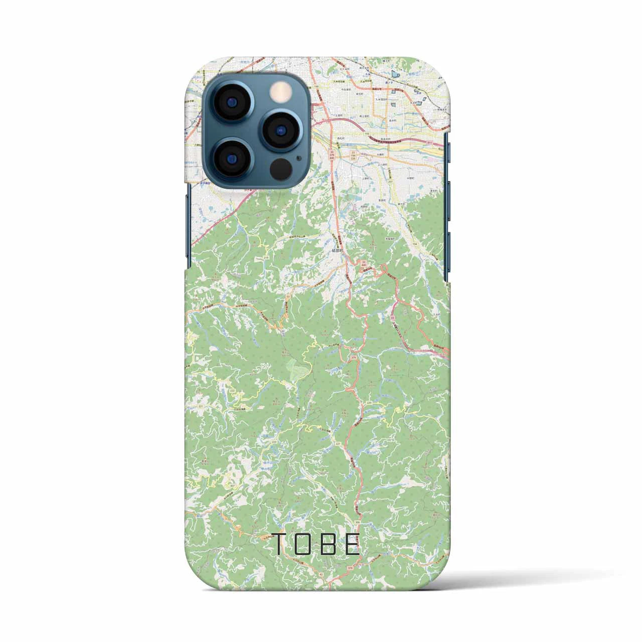 【砥部(愛媛県)】地図柄iPhoneケース(バックカバータイプ)
