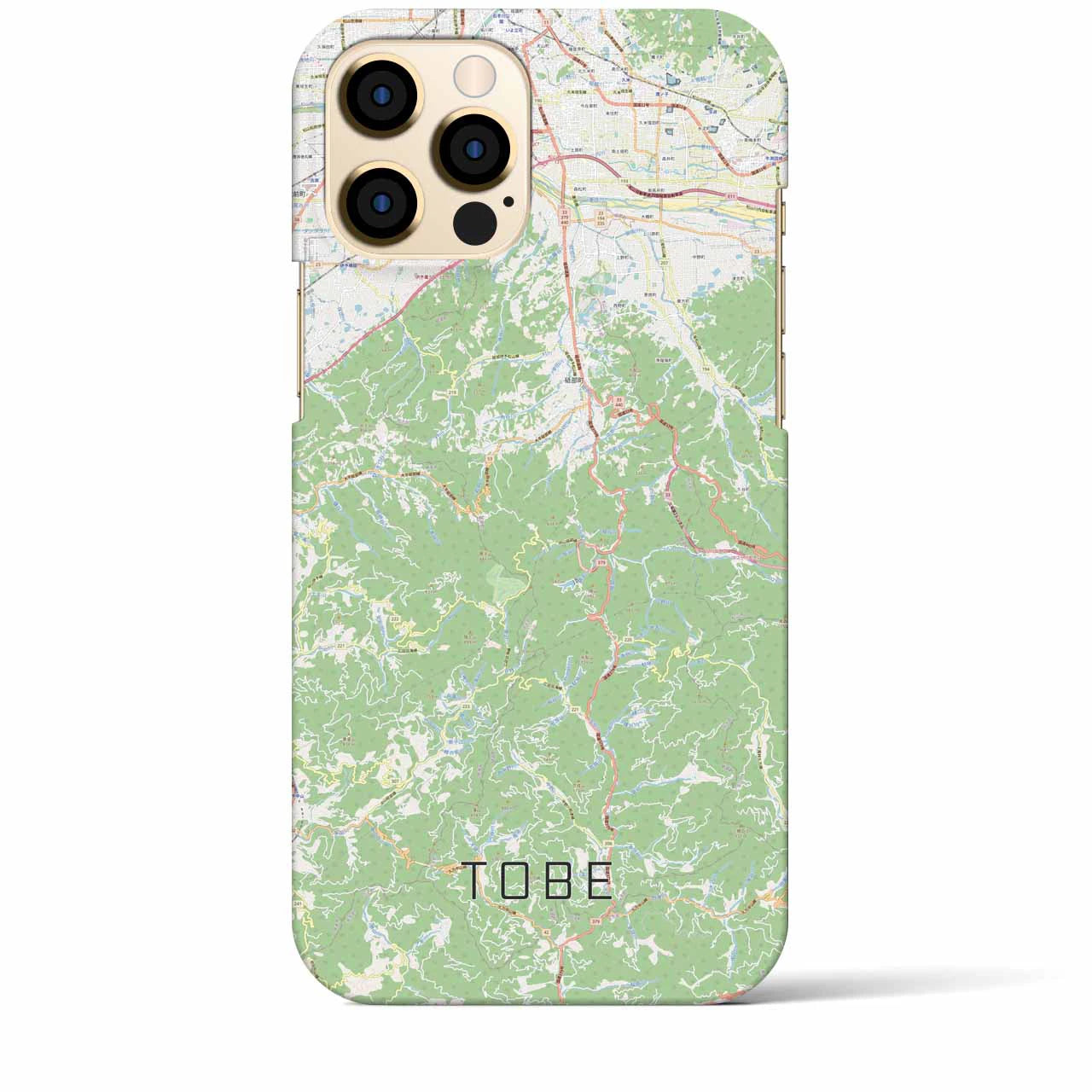 【砥部(愛媛県)】地図柄iPhoneケース(バックカバータイプ)