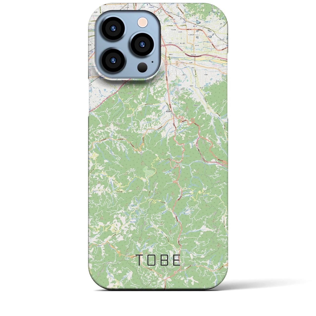 【砥部(愛媛県)】地図柄iPhoneケース(バックカバータイプ)