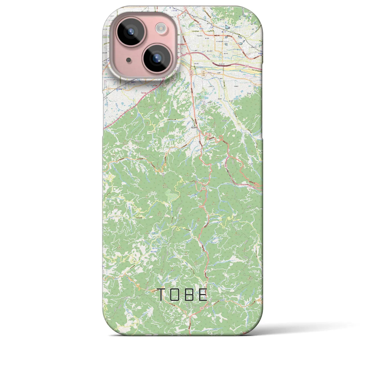 【砥部(愛媛県)】地図柄iPhoneケース(バックカバータイプ)