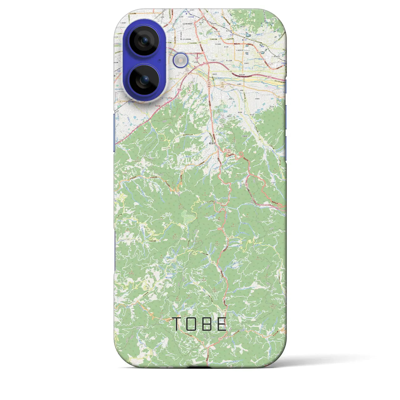 【砥部(愛媛県)】地図柄iPhoneケース(バックカバータイプ)