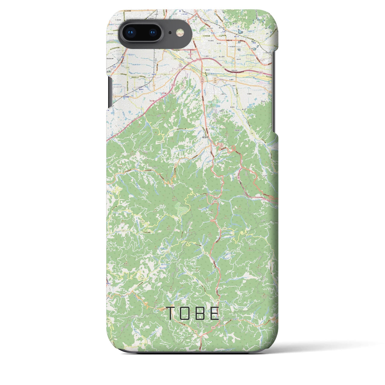 【砥部(愛媛県)】地図柄iPhoneケース(バックカバータイプ)