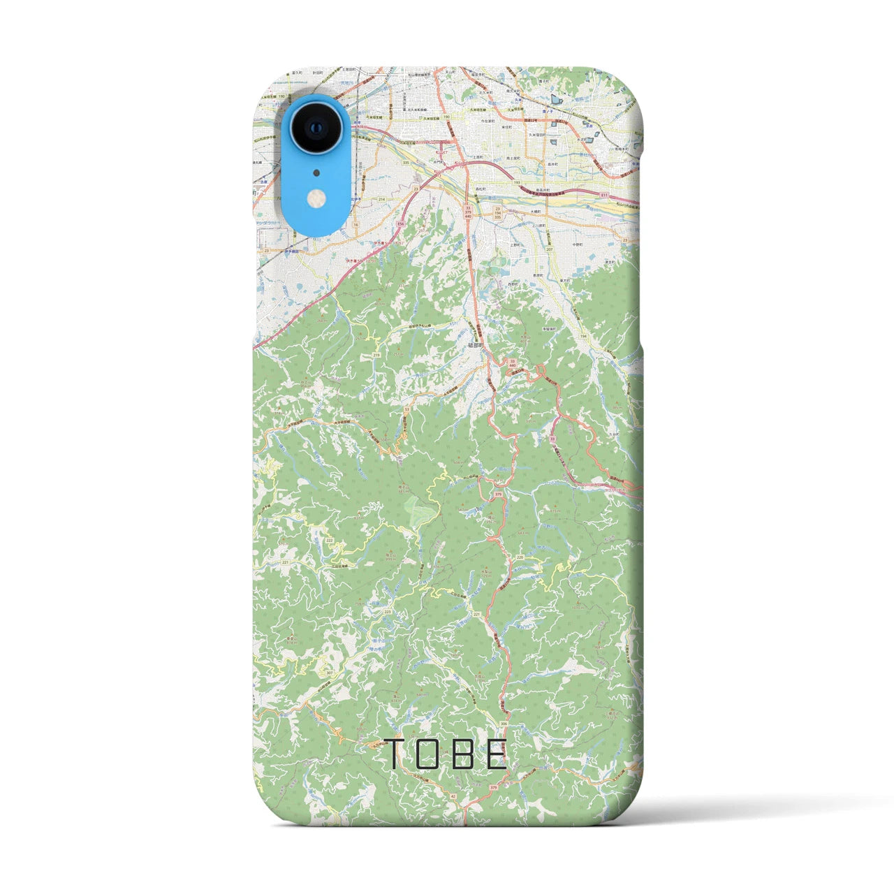 【砥部(愛媛県)】地図柄iPhoneケース(バックカバータイプ)
