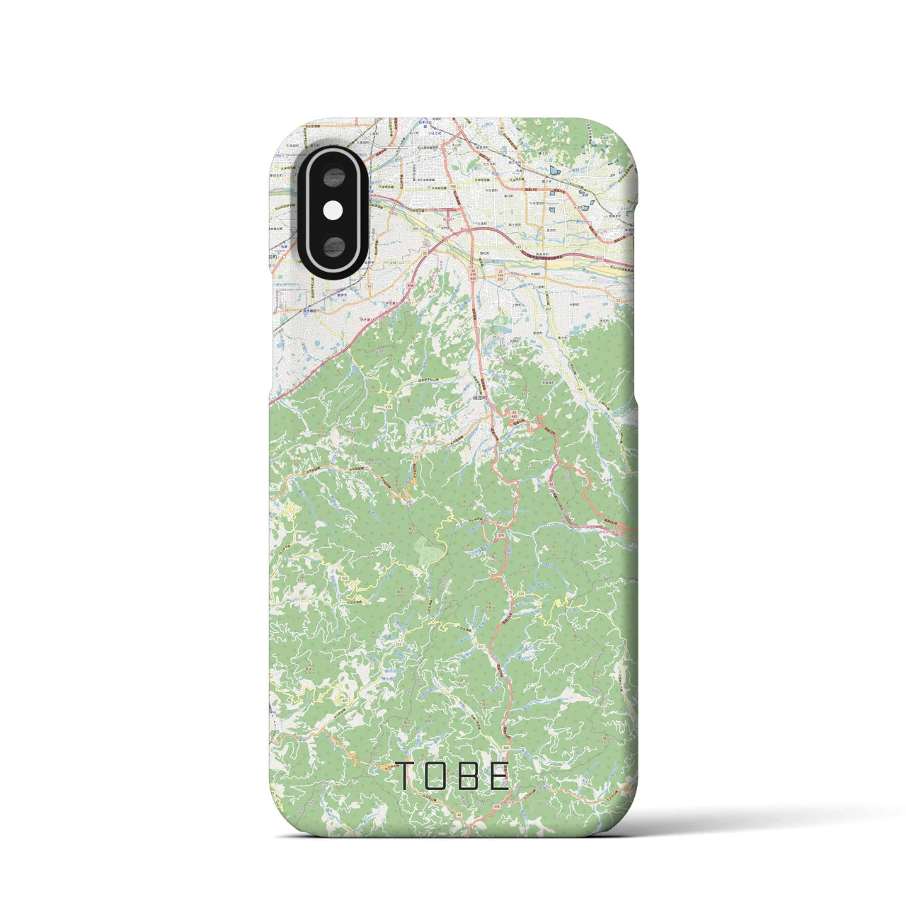 【砥部(愛媛県)】地図柄iPhoneケース(バックカバータイプ)