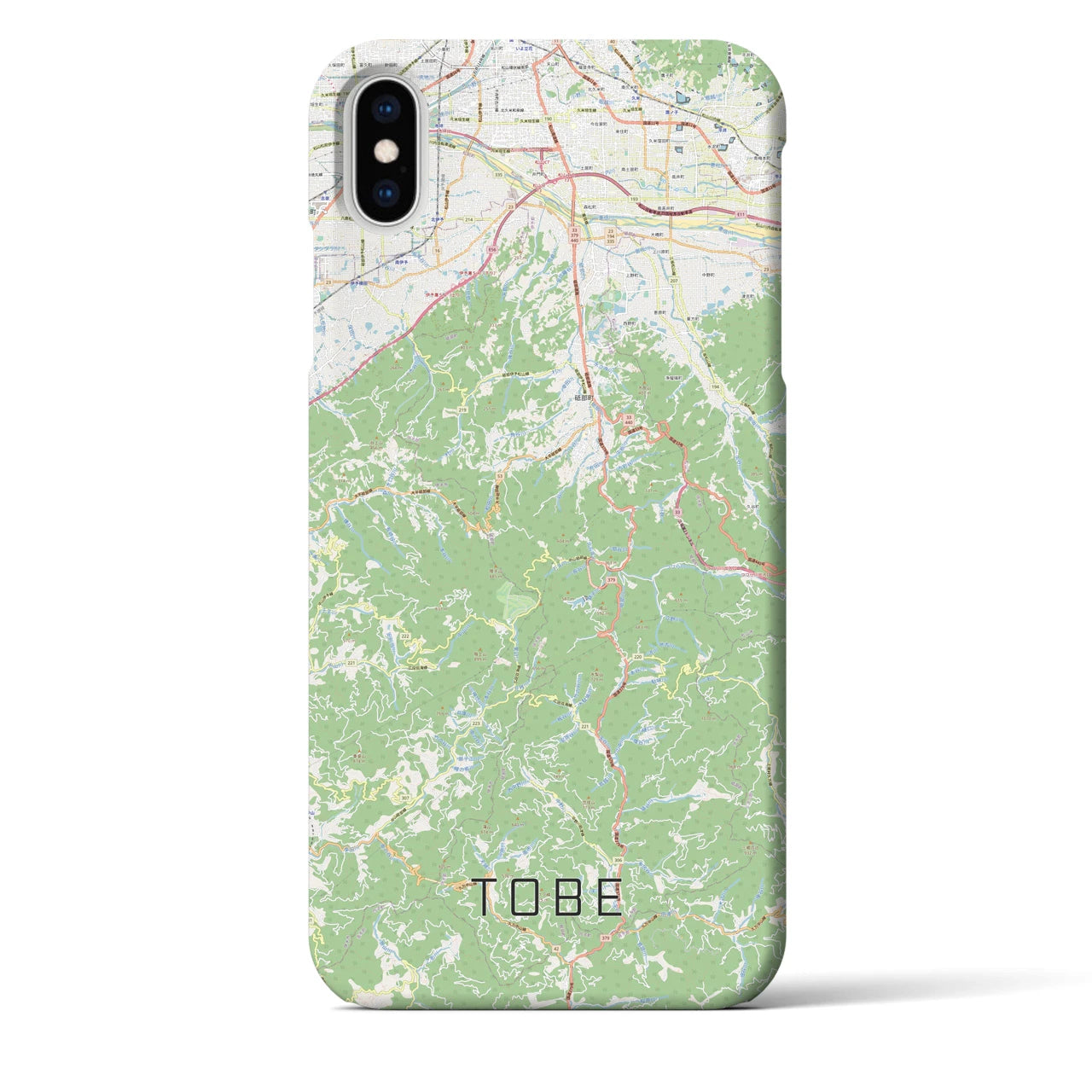 【砥部(愛媛県)】地図柄iPhoneケース(バックカバータイプ)