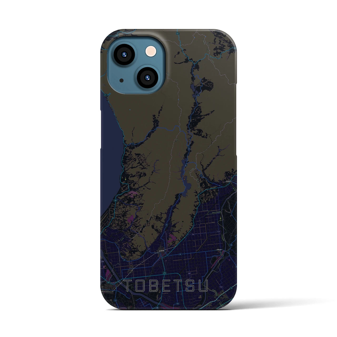 【当別(北海道)】地図柄iPhoneケース(バックカバータイプ)