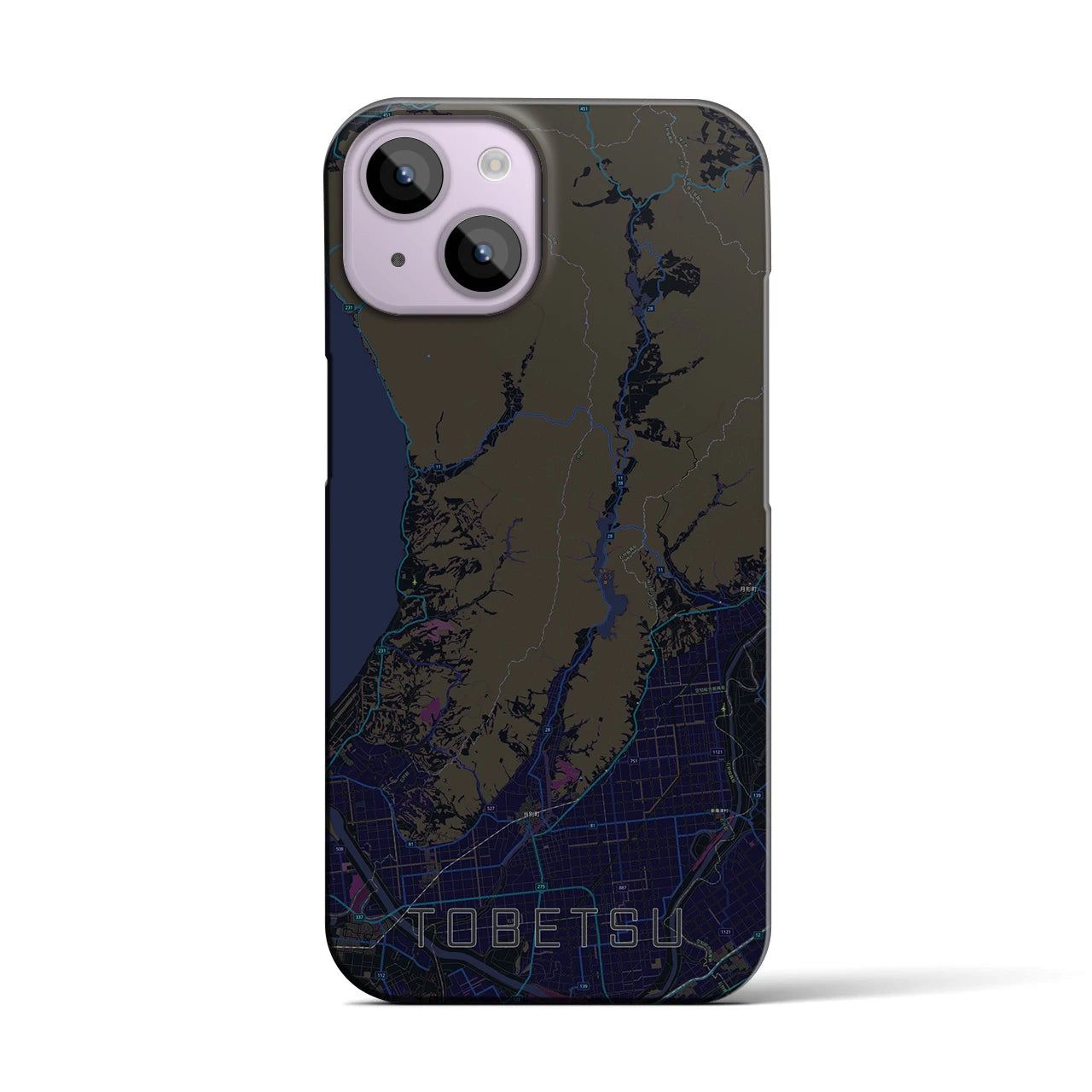 【当別(北海道)】地図柄iPhoneケース(バックカバータイプ)