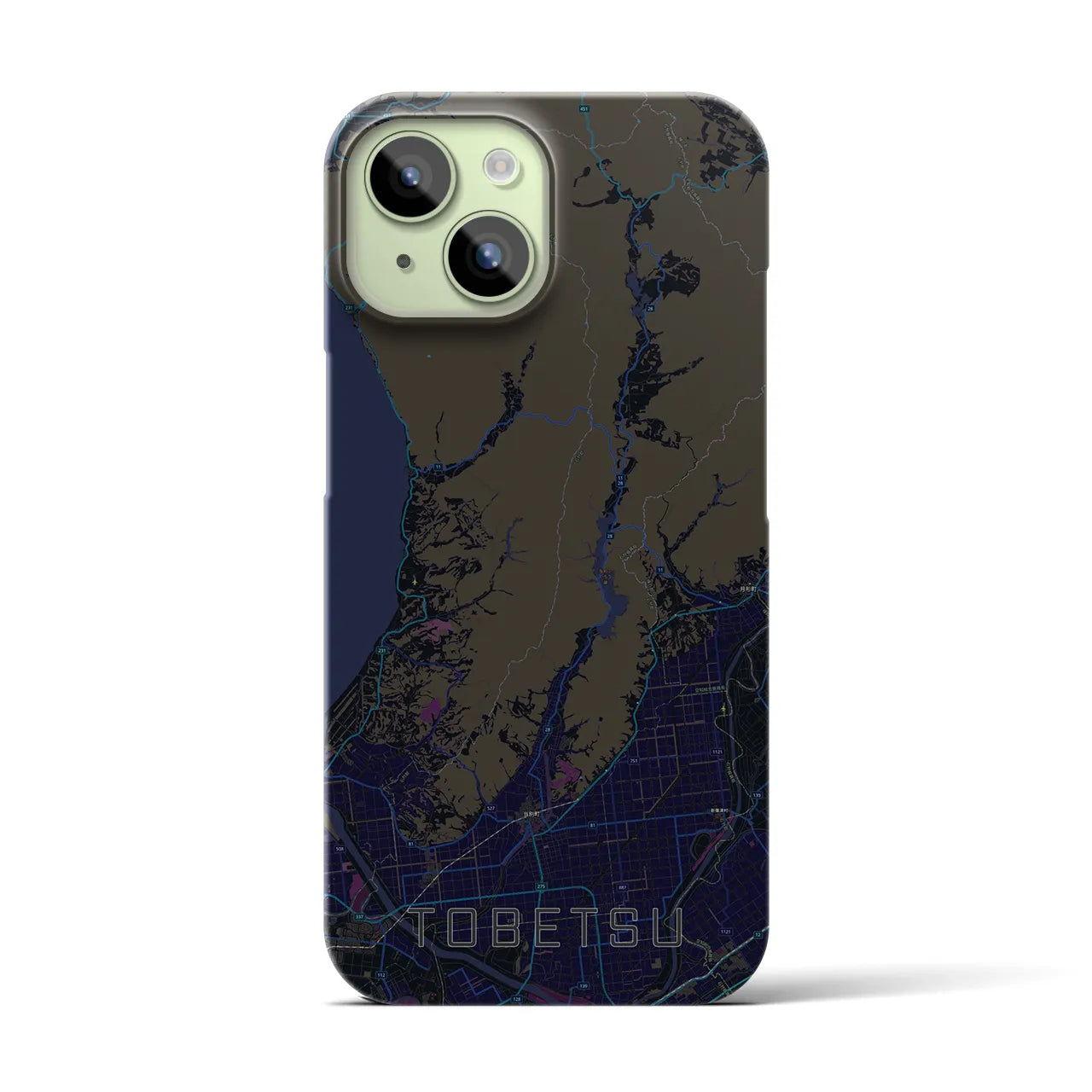 【当別(北海道)】地図柄iPhoneケース(バックカバータイプ)