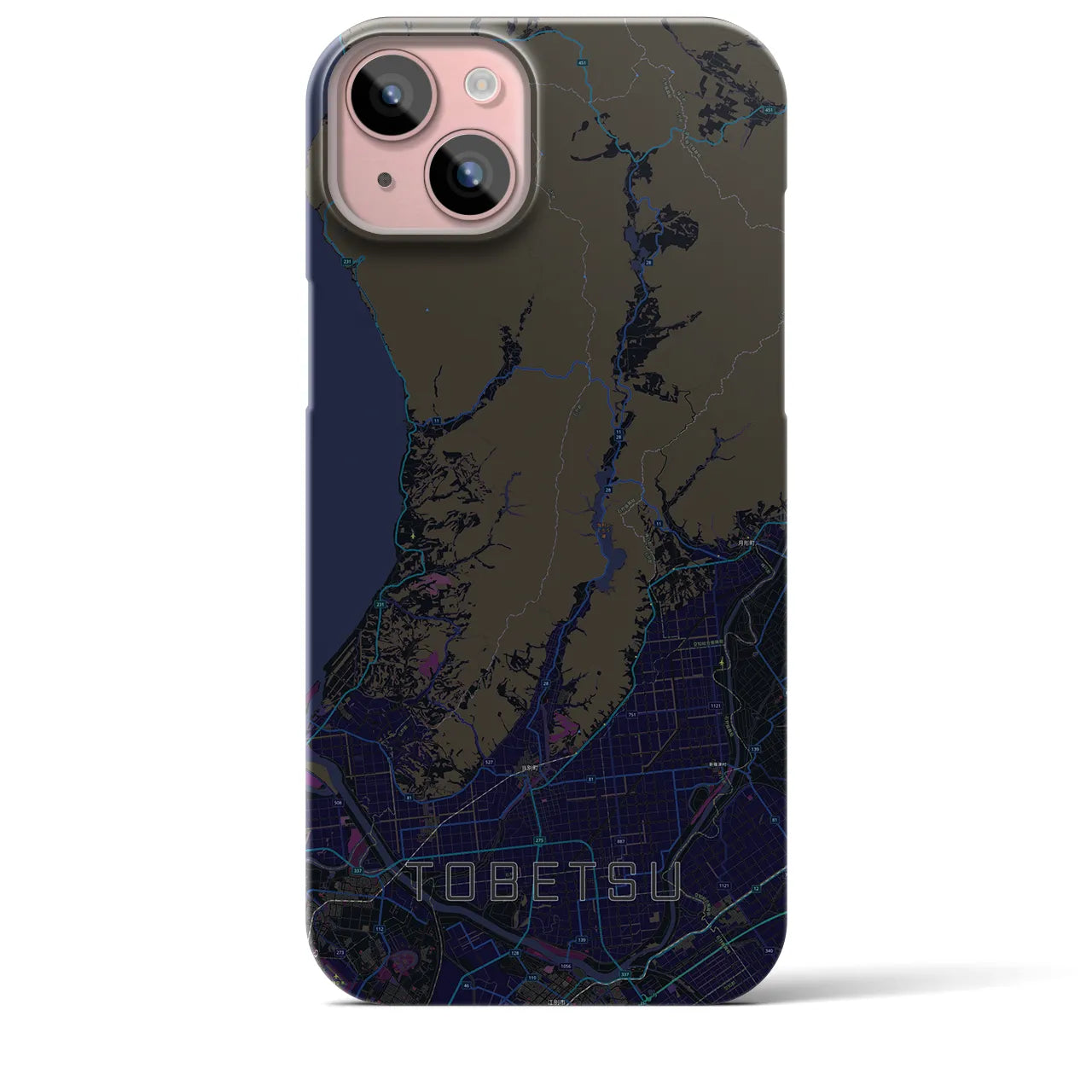 【当別(北海道)】地図柄iPhoneケース(バックカバータイプ)