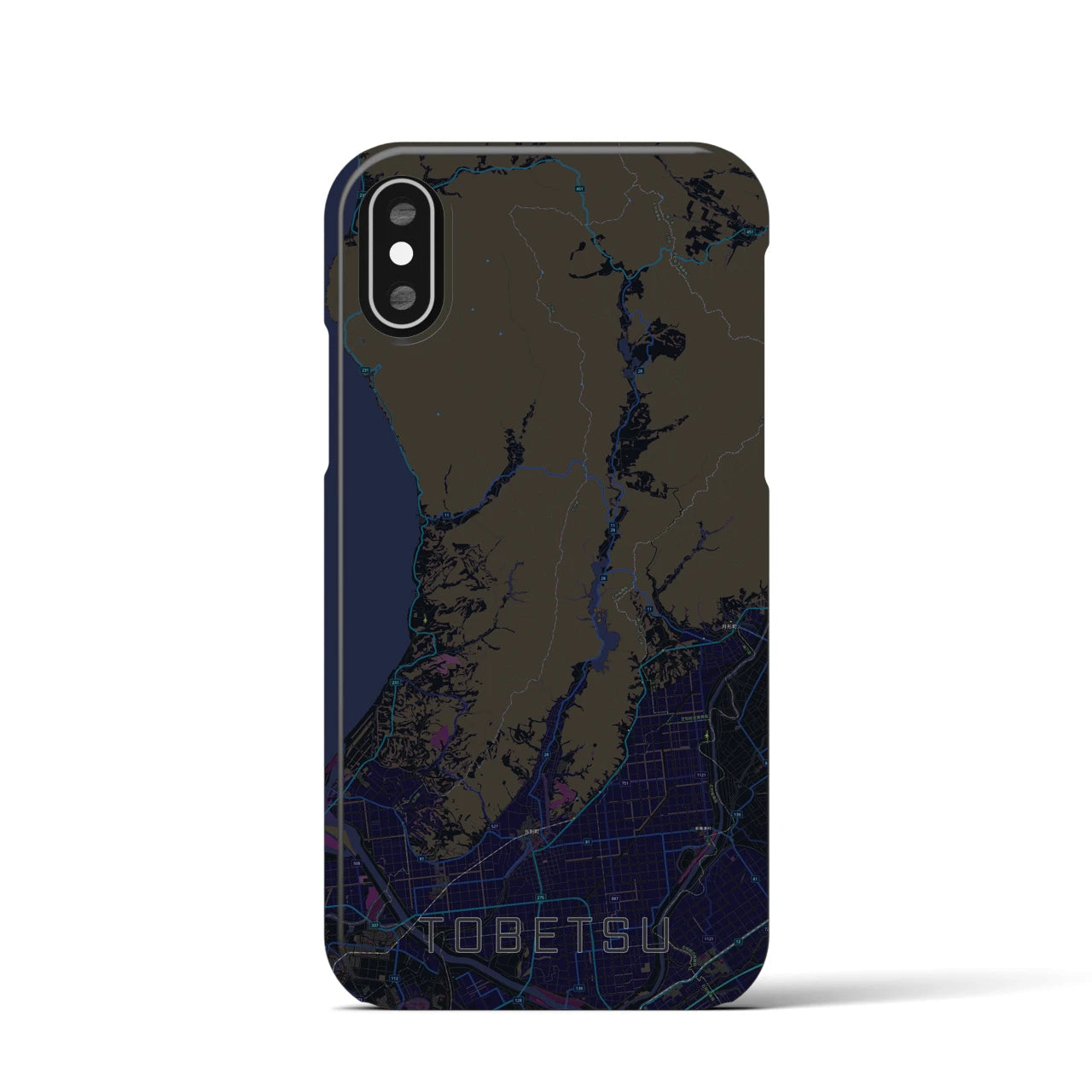 【当別(北海道)】地図柄iPhoneケース(バックカバータイプ)