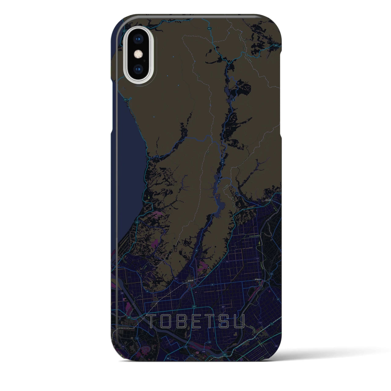 【当別(北海道)】地図柄iPhoneケース(バックカバータイプ)