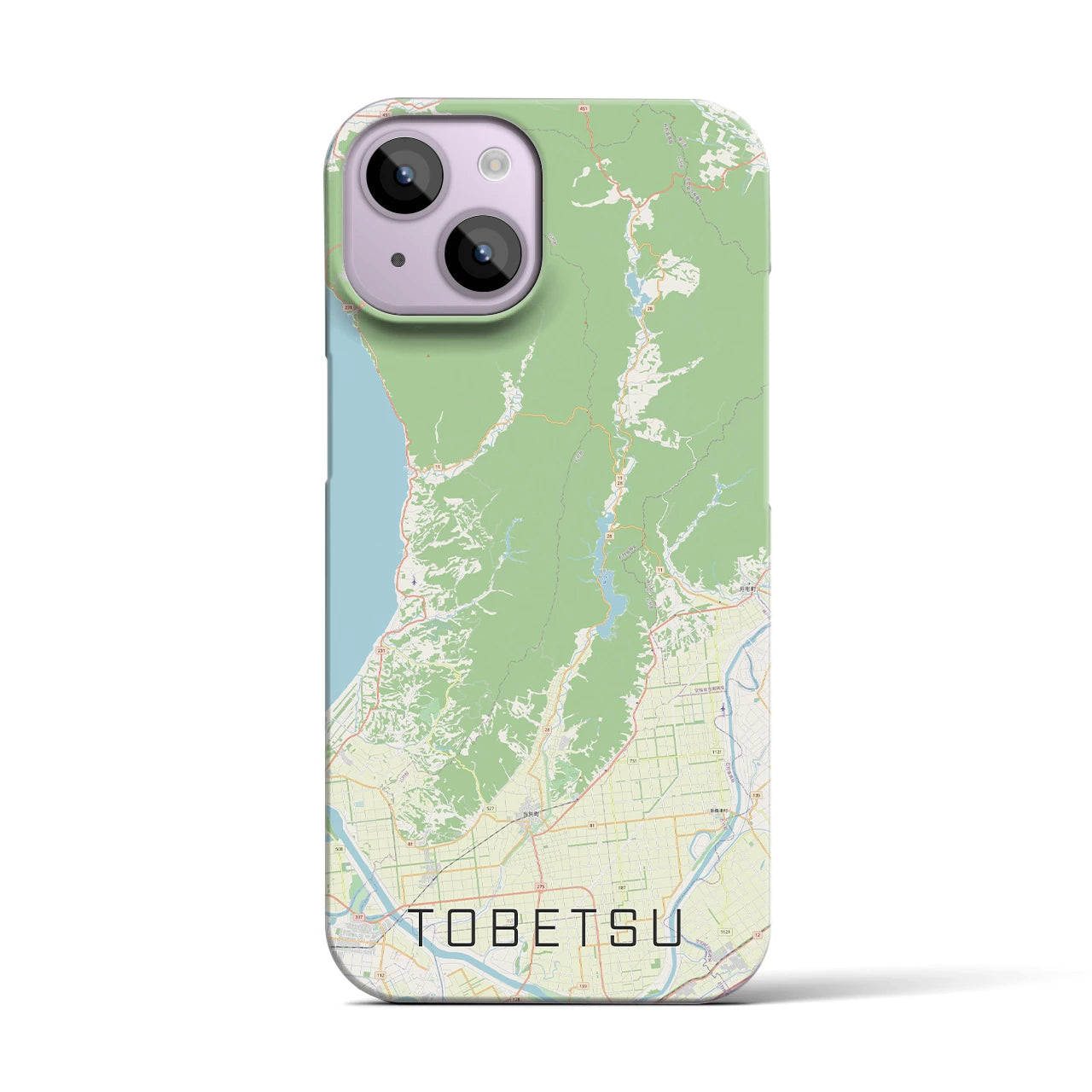 【当別(北海道)】地図柄iPhoneケース(バックカバータイプ)