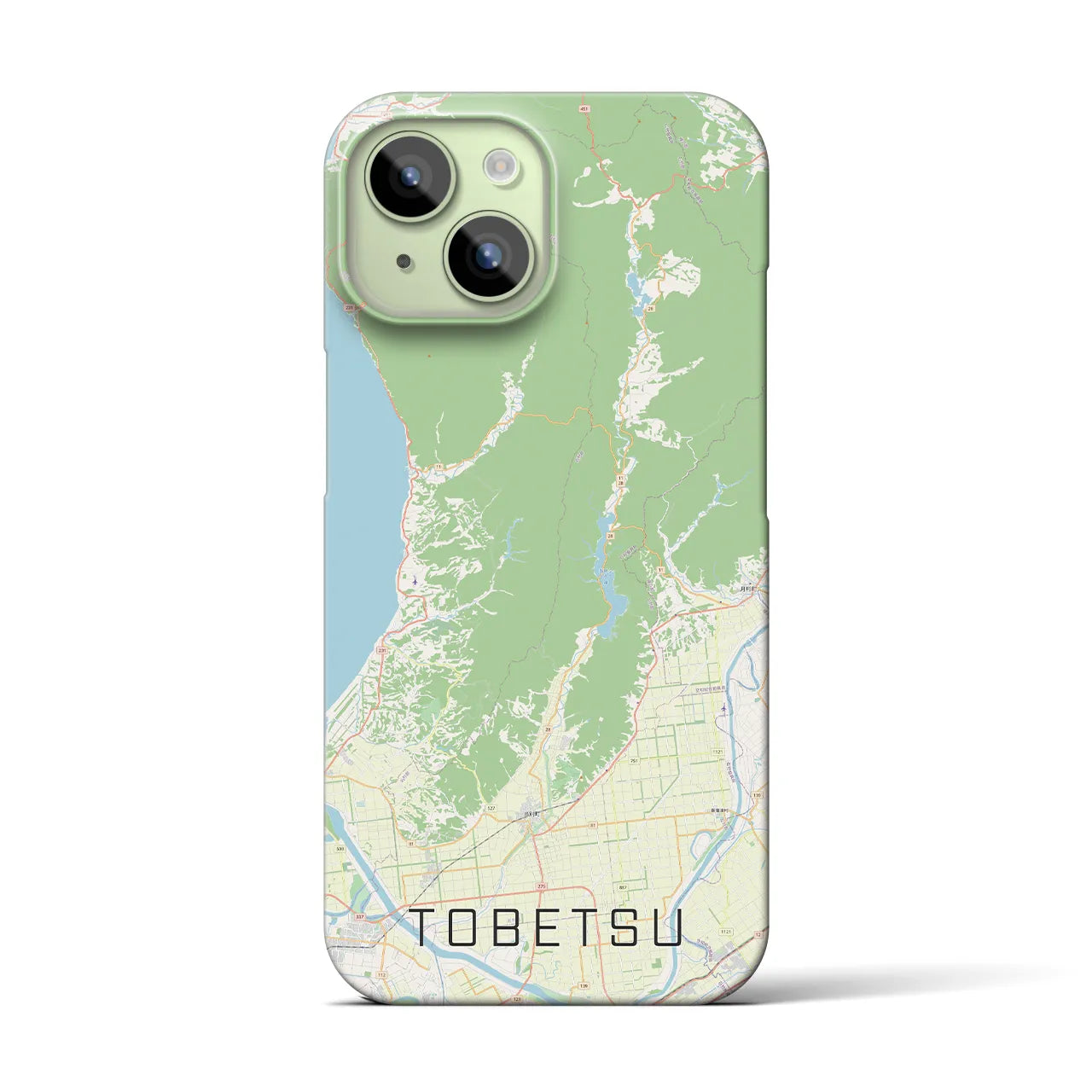 【当別(北海道)】地図柄iPhoneケース(バックカバータイプ)