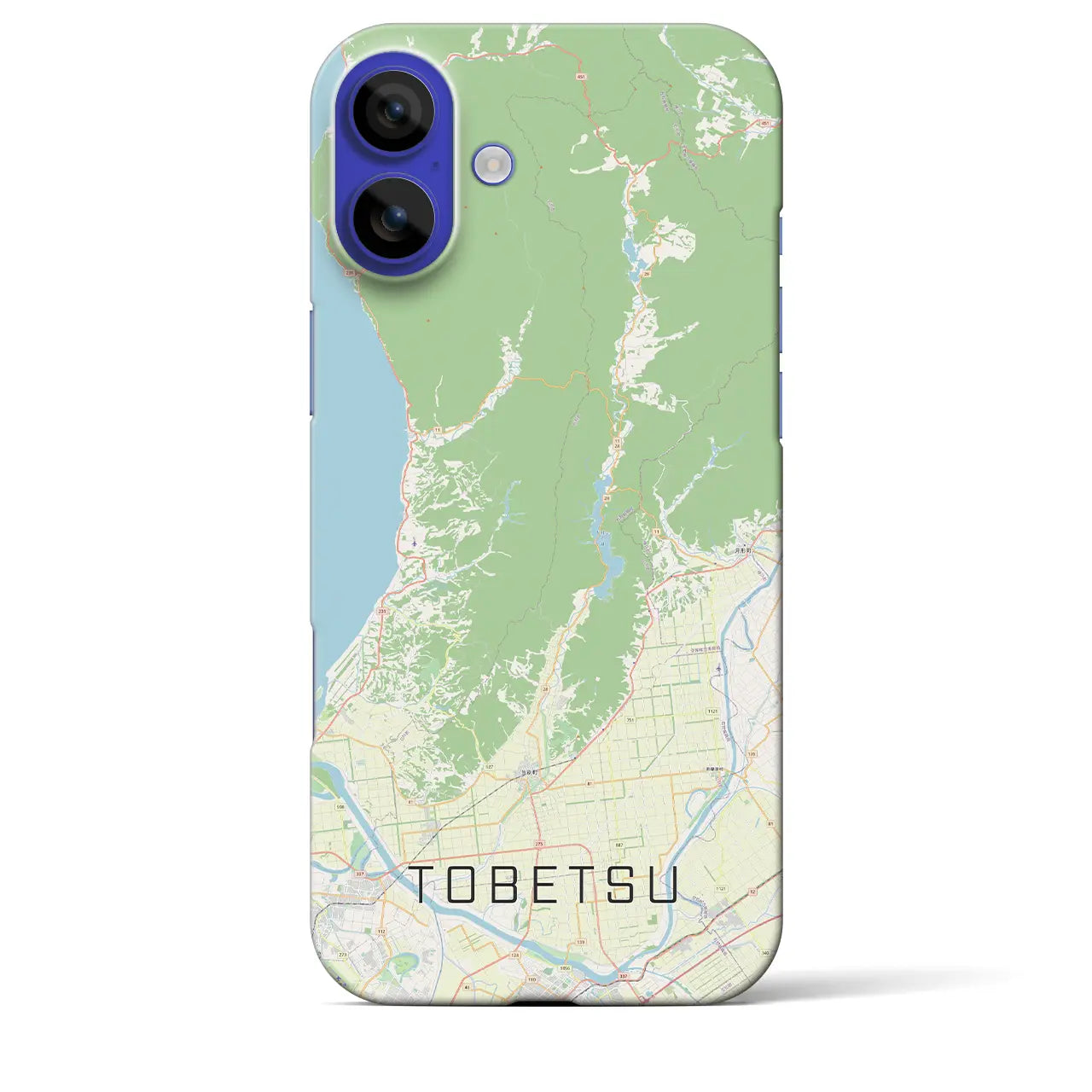 【当別(北海道)】地図柄iPhoneケース(バックカバータイプ)ナチュラル・iPhone 16 Pro Max 用