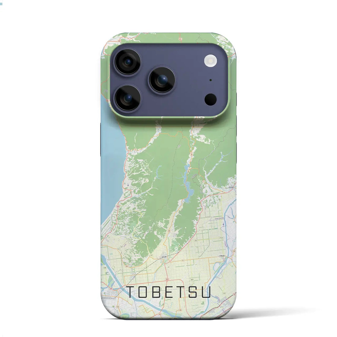 【当別(北海道)】地図柄iPhoneケース(バックカバータイプ)ブラック・iPhone 17 Pro Max 用