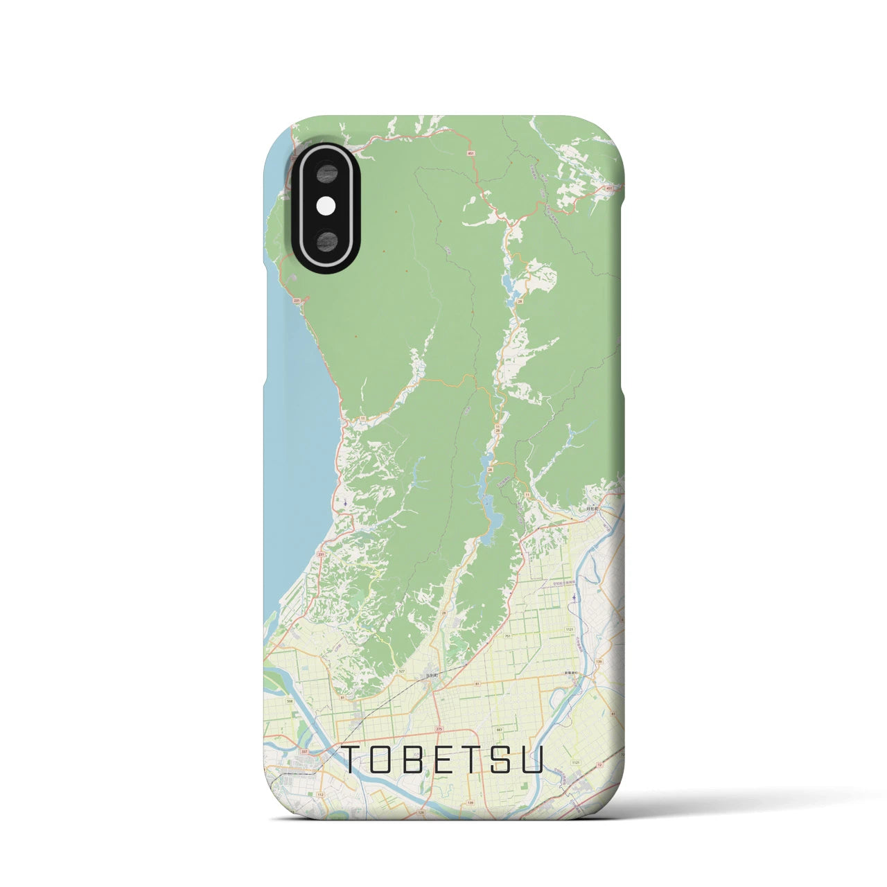 【当別(北海道)】地図柄iPhoneケース(バックカバータイプ)