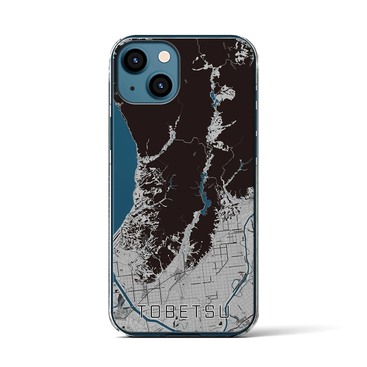 【当別(北海道)】地図柄iPhoneケース(クリアタイプ)