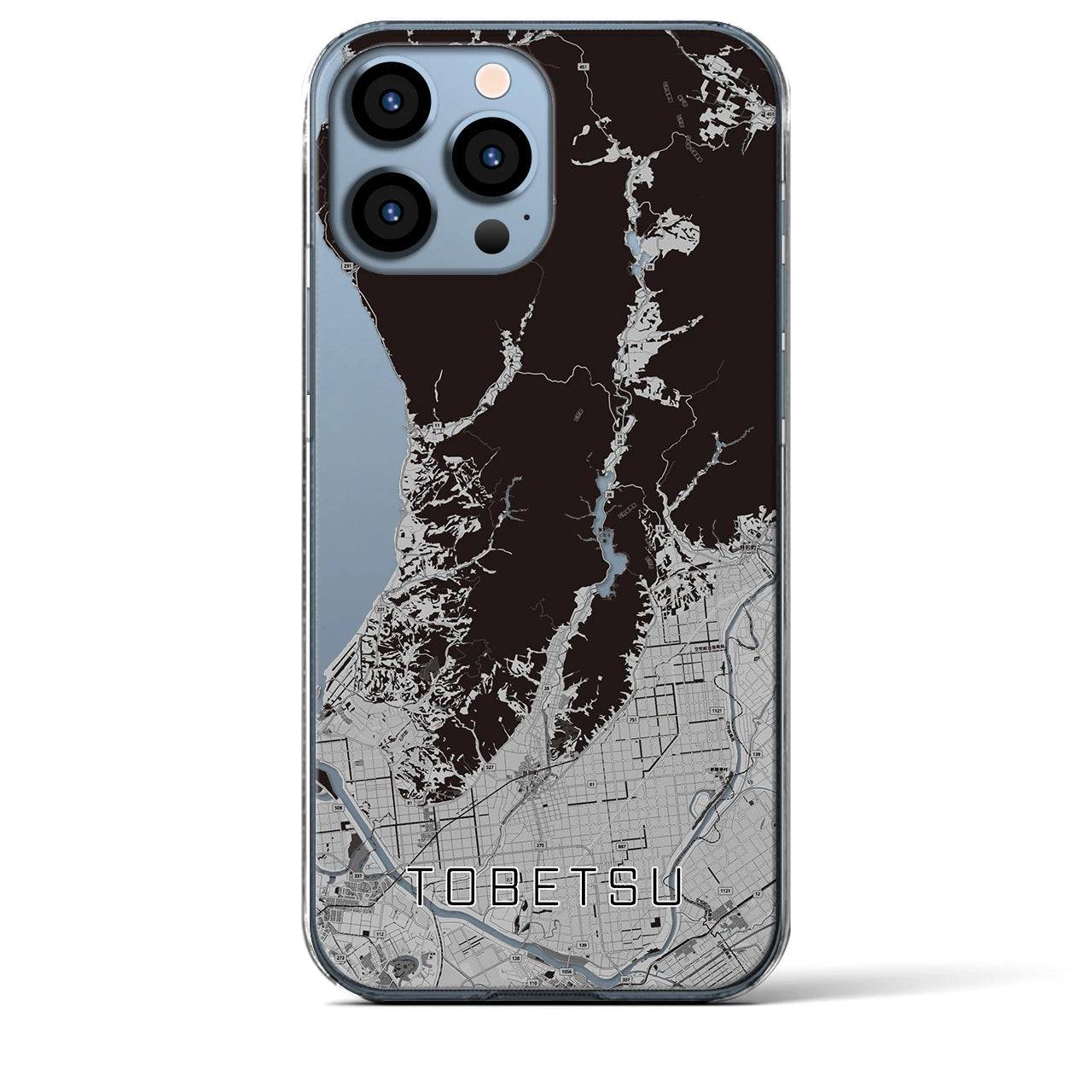 【当別(北海道)】地図柄iPhoneケース(クリアタイプ)