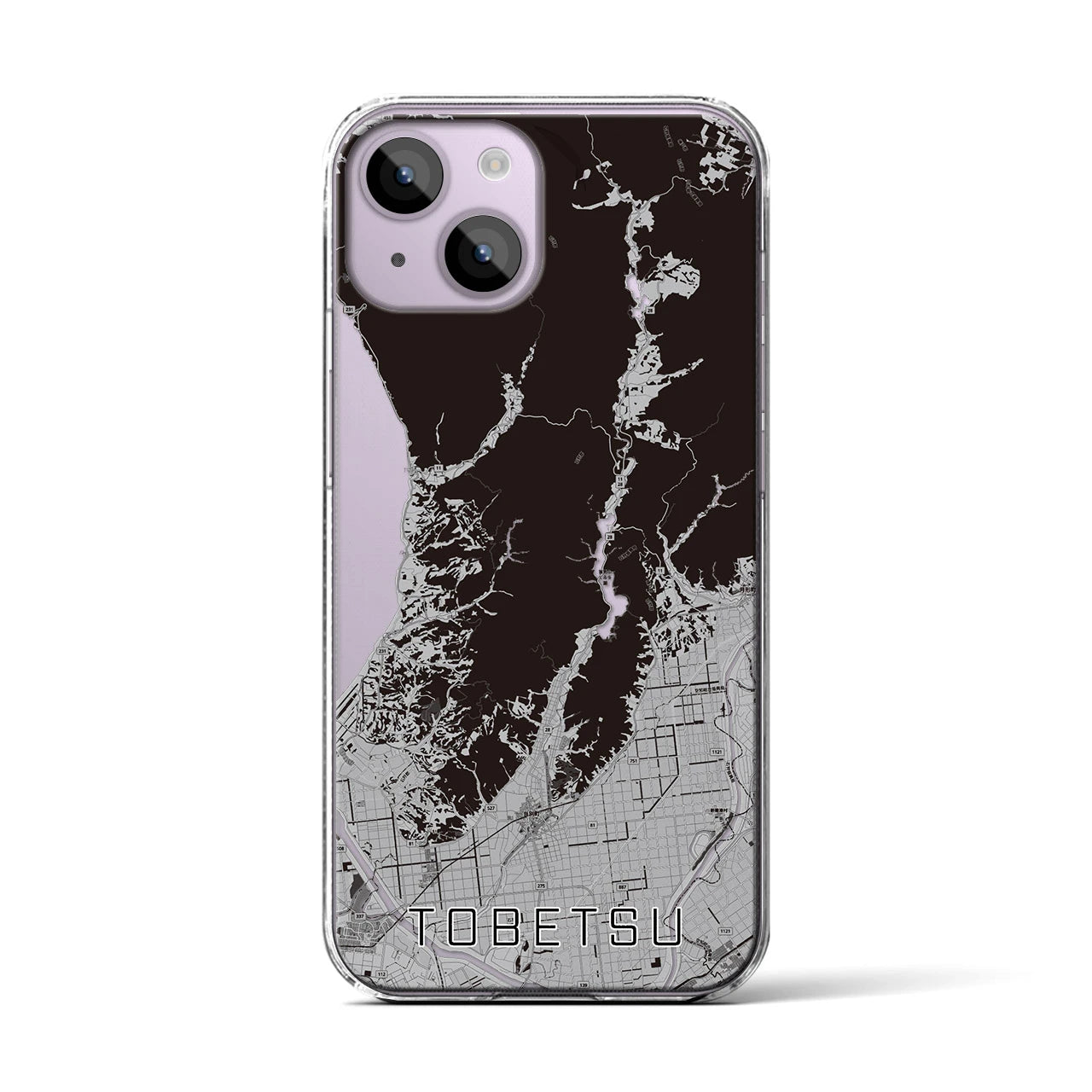 【当別(北海道)】地図柄iPhoneケース(クリアタイプ)